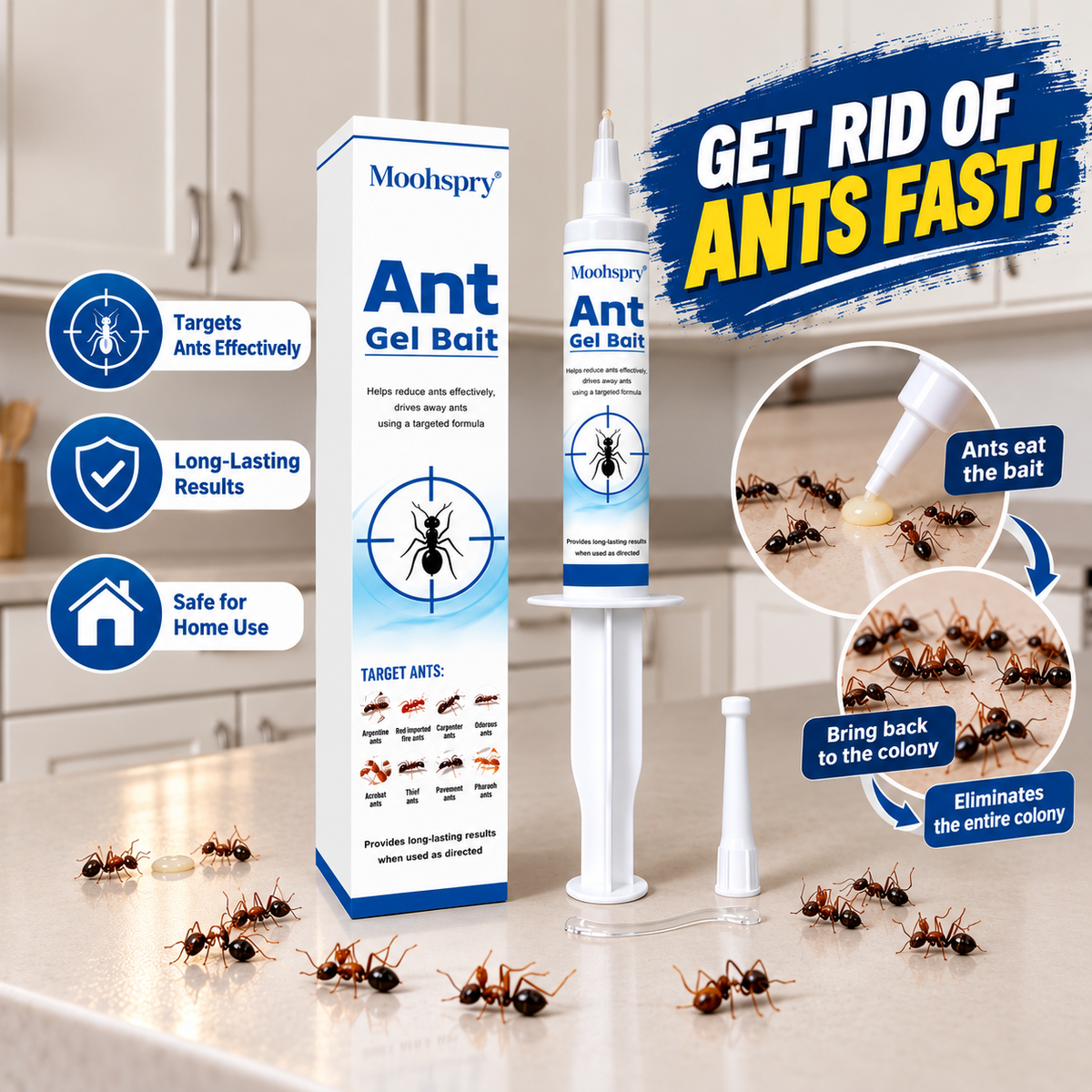 Moohspry® Ant Gel Bait – Powerful Ant Control